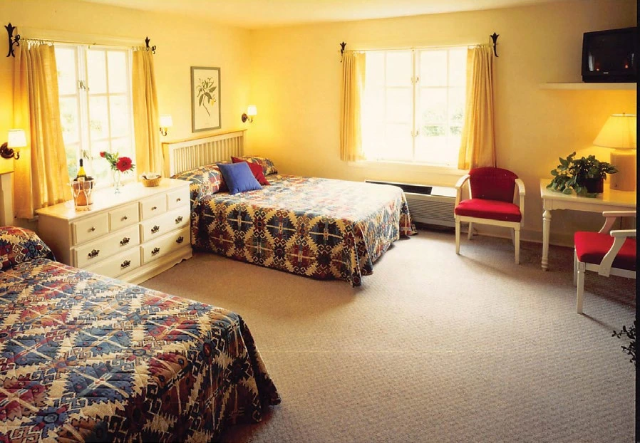 A guest room at the Gallatin Gateway Inn, circa 1988