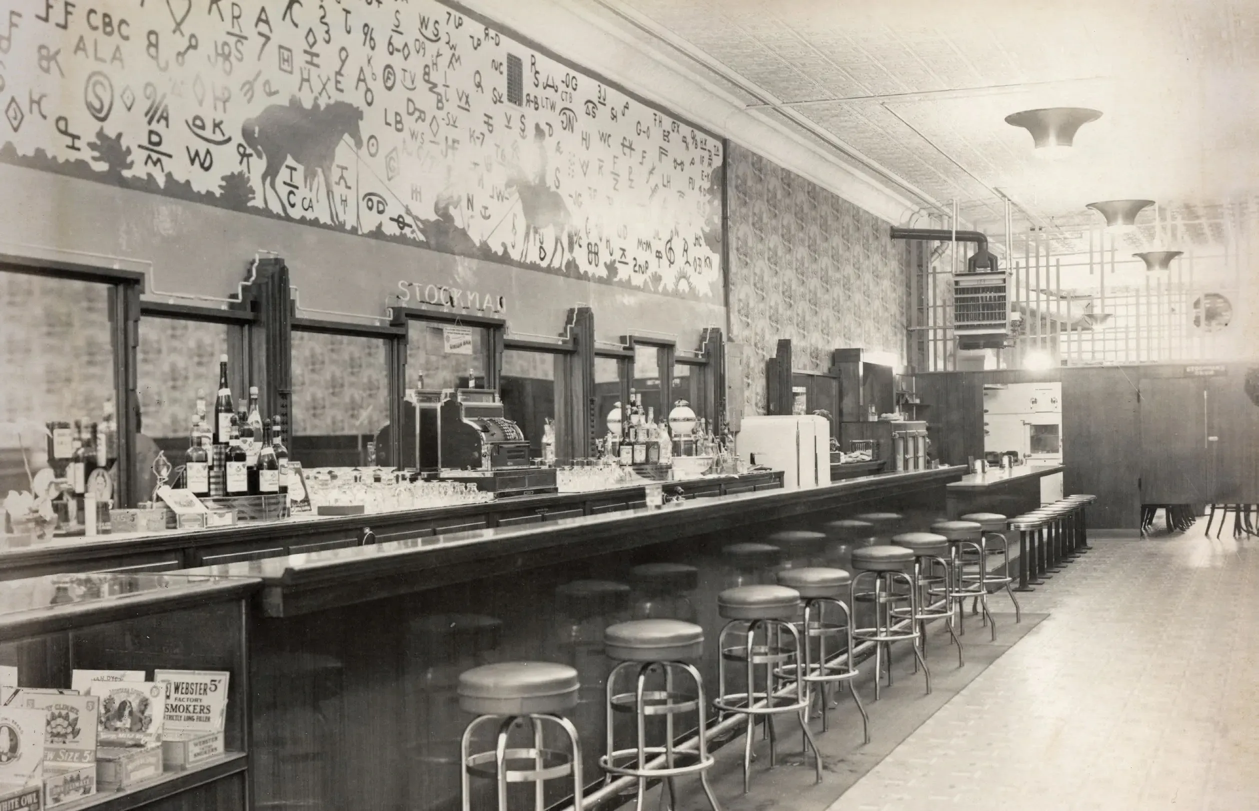 Shaking The Glass Ball: Stockman's & Beyond 4 An interior view of the original Stockman Bar in Bozeman, circa 1942