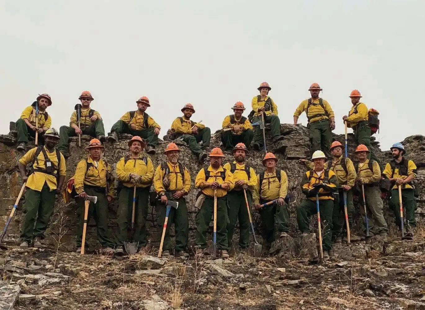 Men to Match Our Mountains: How Montana turns inmates into wildland firefighters 9 Montana's 2025 Deer Lodge Inmate Fire Crew posing for a group picture